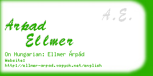 arpad ellmer business card